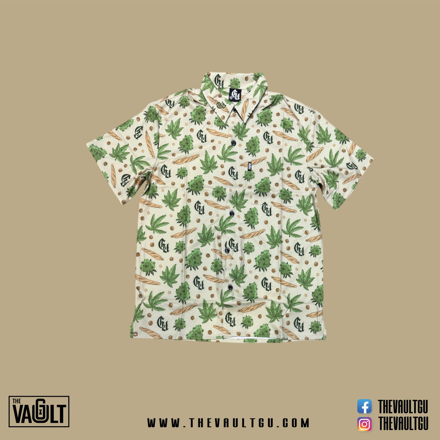 Brown Cannabis Flat - Button Shirt
