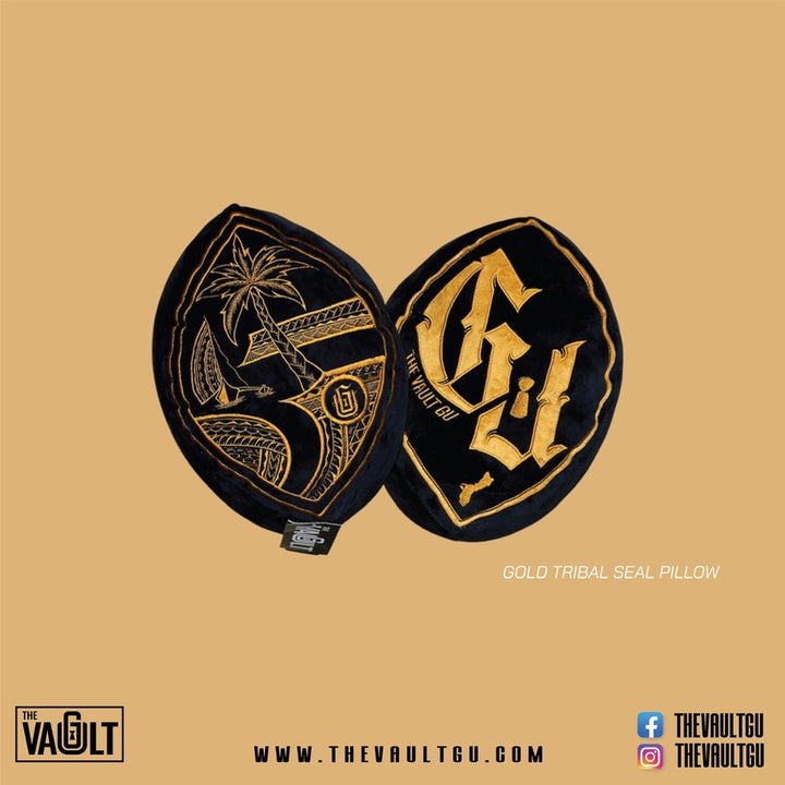 Guam Seal Pillows - Tan/Black