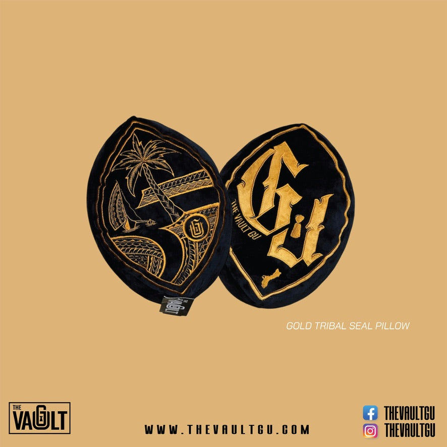 Guam Seal Pillows - Tan/Black