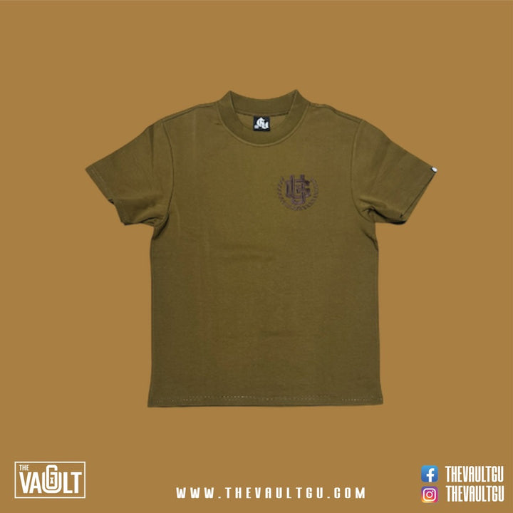Cali Cut Embroidered Tee (Military Khaki)